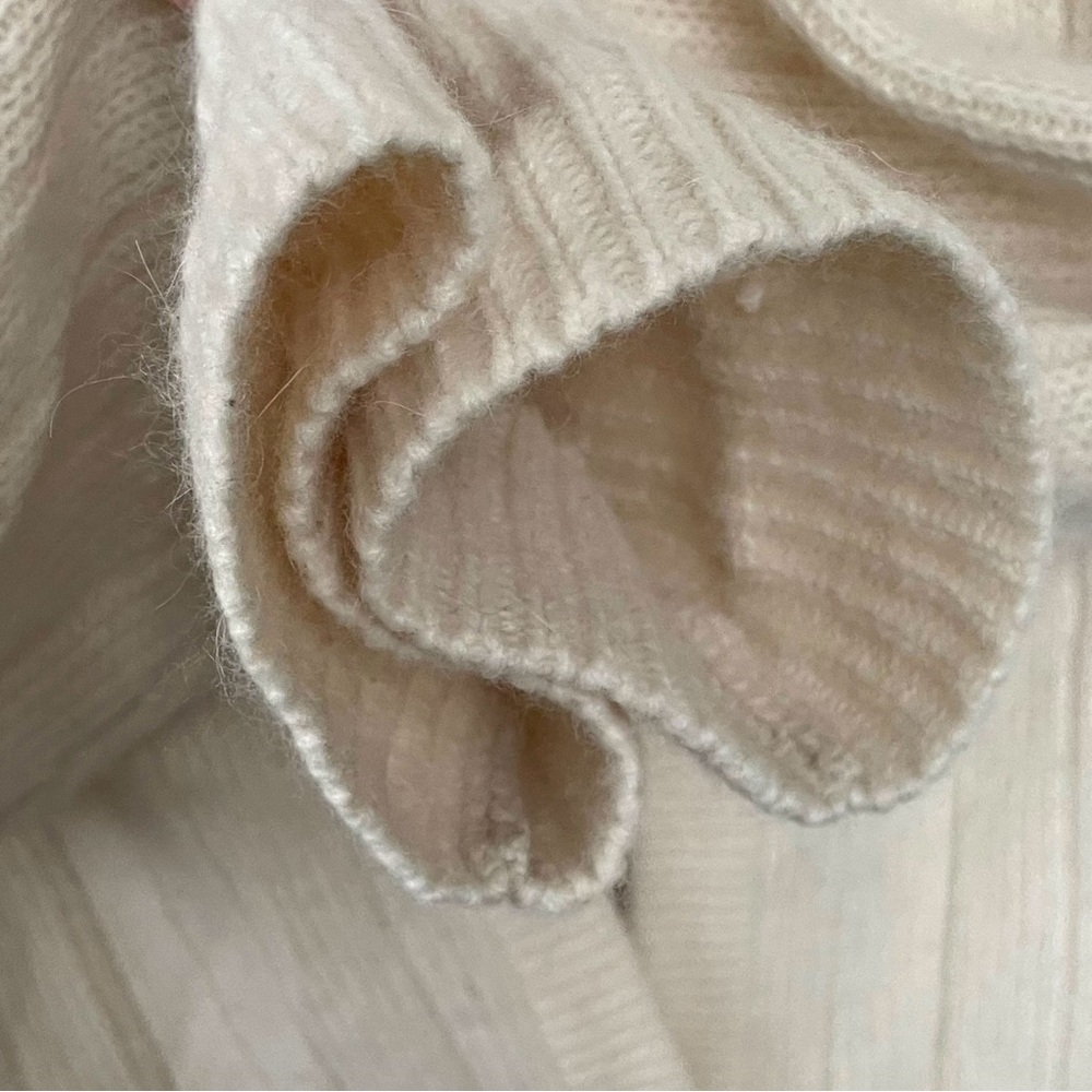 Vintage Cream Lambswool Angora Cardigan Sweater MP - Picture 3 of 8